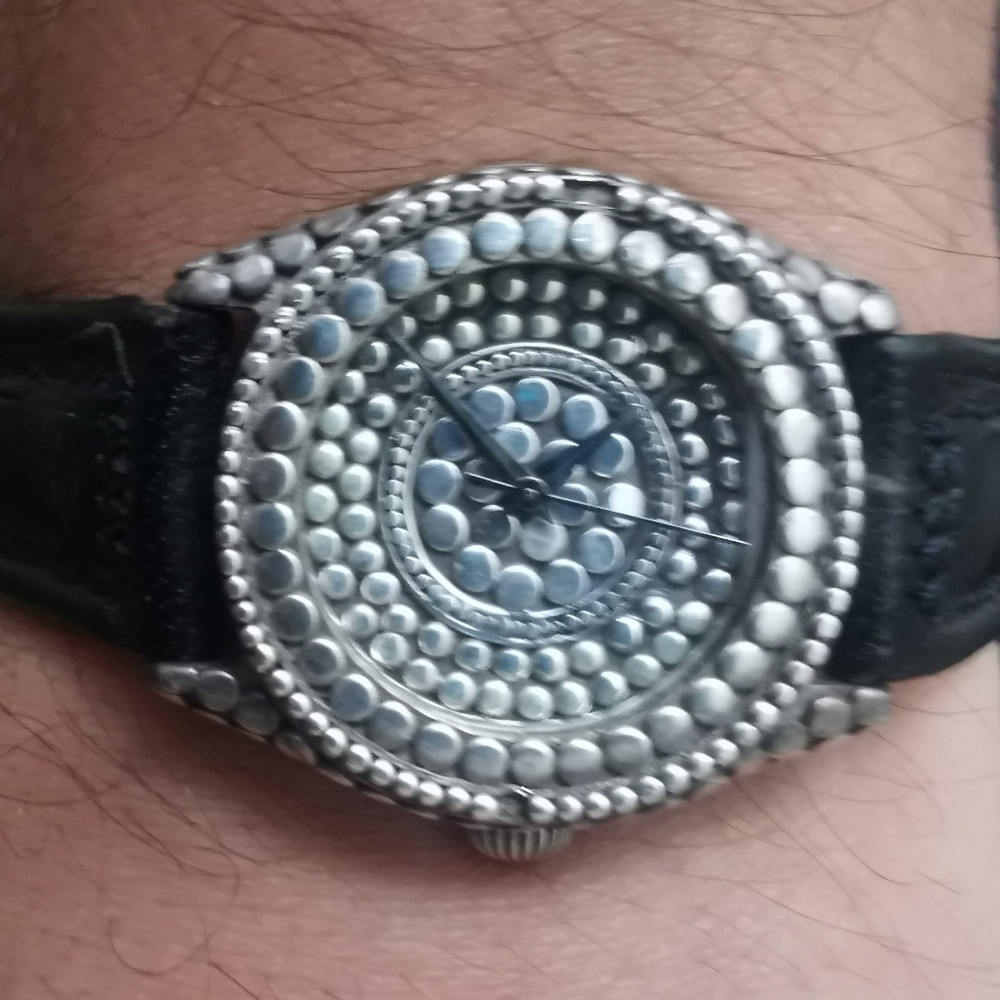 Vintage John Hardy Designer Sterling Sliver Dot Handcrafted Unisex Watch